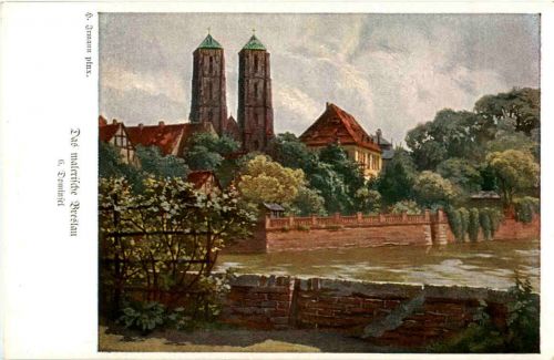 Breslau - Dominsel - Künstlerkarte Irmann