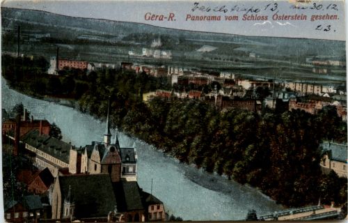 Gera, Panorama vom Schloss Osterstein gesehen