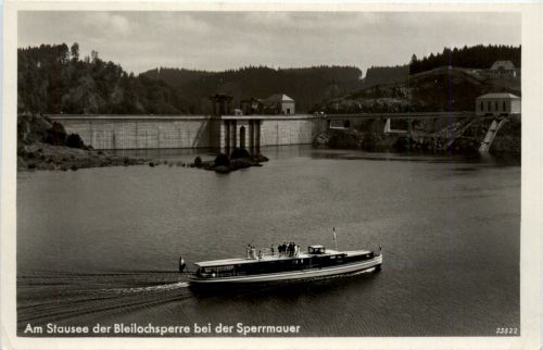Die Saaletalsperre, Am Stausee bei der Sperrmauer