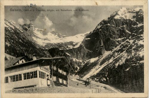 Fischen im Allgäu, Gruss v.d. Gaisalpe