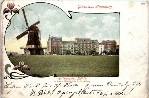 Hamburg, Mühle auf dem Heiligengeistfelde