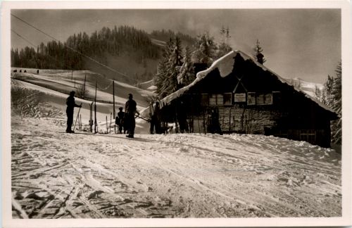 Oberstaufen, Allgäu, Steibis, Skihütte Waltners Alp mit Fluh
