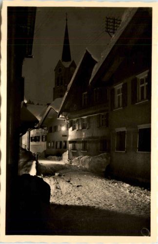 Oberstaufen, Allgäu, die näcjtliche Lindauer Strasse