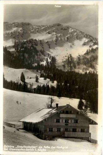 Oberstaufen, Allgäu, Steibis, Skihütte Unterlauchalpe am Fusse des Hochgr