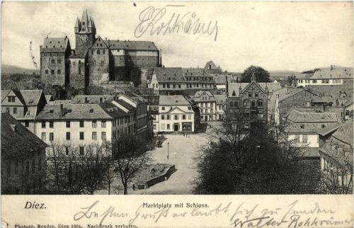 Diez, Marktplatz mit Schloss