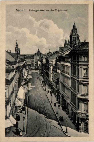 Mainz, Ludwigstrasse aus der Vogelschau