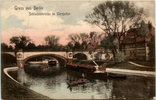 Gruss aus Berlin, Schleusenbrücke im Tiergarten