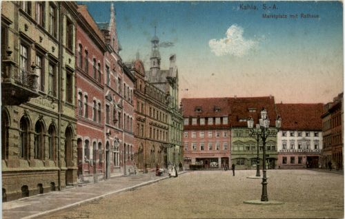 Kahla. Marktplatz mit Rathaus