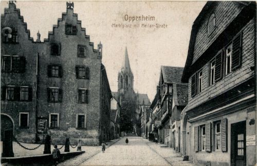 Oppenheim, Marktplatz mit Merlan-Strasse