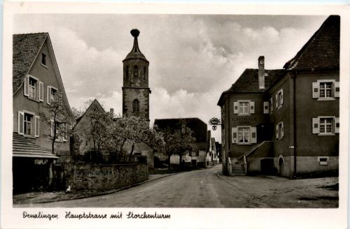 Denzlingen, Hauptstrasse mit Storchenturm