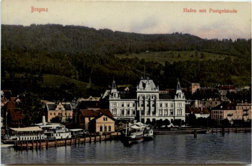Bregenz, Hafen mit Postgebäude