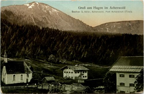 Achensee, Gruss aus Hagen im Achenwald