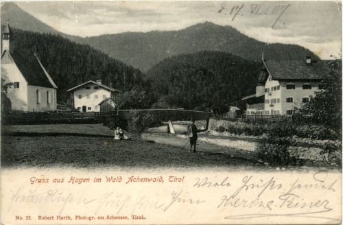 Achensee, Gruss aus Hagen im Achenwald