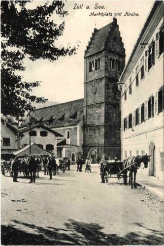 Zell am See, Marktplatz mit Kirche