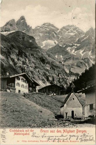 Oberstdorf, Einödsbach mit der Mädelegabel