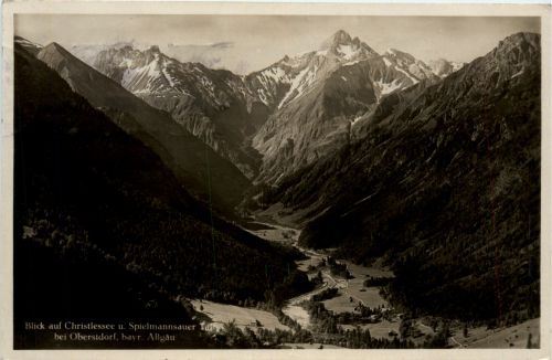 Oberstdorf, Blick auf Christlesee und Spielmannsau