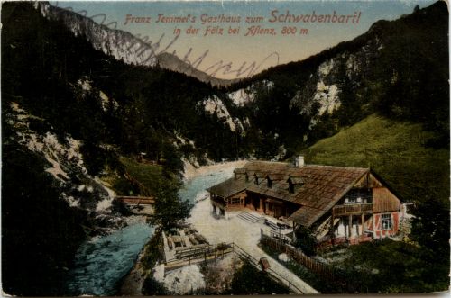 Aflenz, Franz Jemmels Gasthaus zum Schwabenbartl in der Fölz
