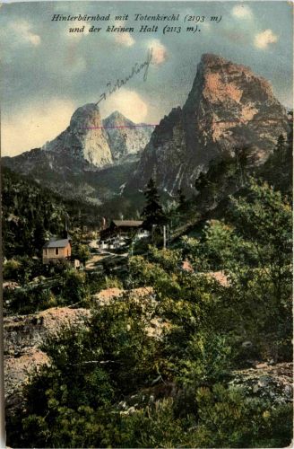 Hinterbärenbad, mit Totenkirchl und d.kl.Halt