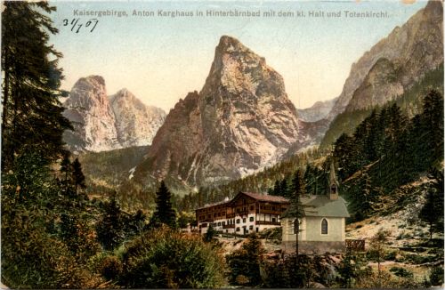 Hinterbärenbad, mit Totenkirchl und d.kl.Halt, Anton Karghaus