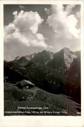 Kaisergebirge, Hinterkaiserfelden-Alpe m. wildem Kaiser