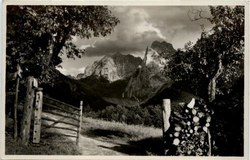 Blick auf den wilden Kaiser, Totenkirchl m.Kalrspitze