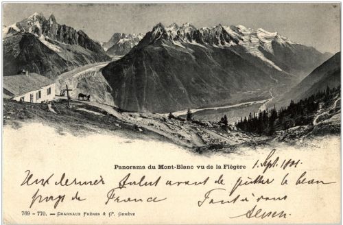 Panorama du Mont Blanc vu de la Flegere