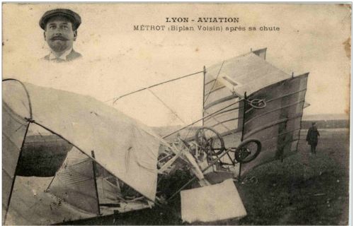 Lyon Avitation - Metrot apres sa chute
