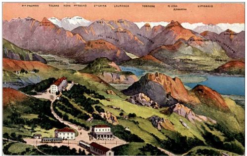 Il Mottarone - Stazione d arrivo della ferrovia elettriea e Grand Hotel