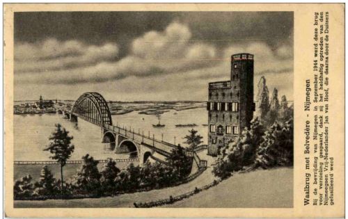Nijmegen - Waalbrug met Belvedere