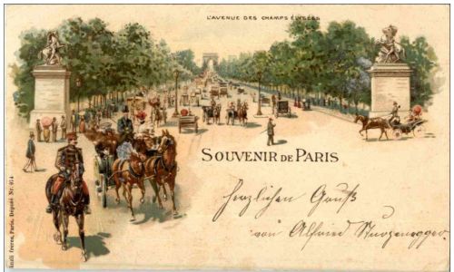 Souvenir de Paris - Litho