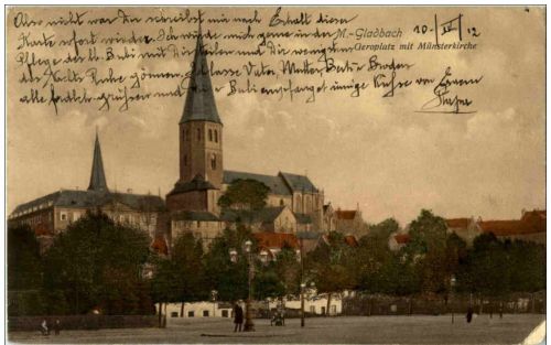 Mönchengladbach - Geroplatz mit Münsterkirche