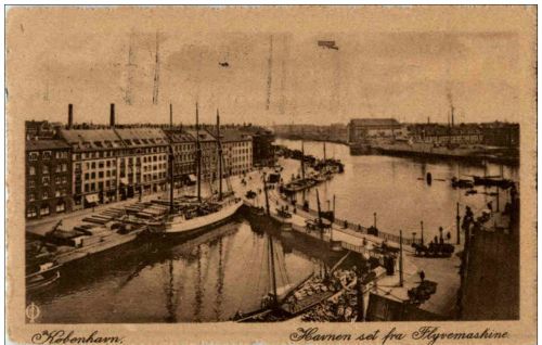 Kobenhavn - Havnen set fra Flyvemaskine