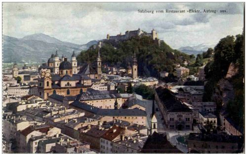 Salzburg vom Restaurant Elekt. Aufzug