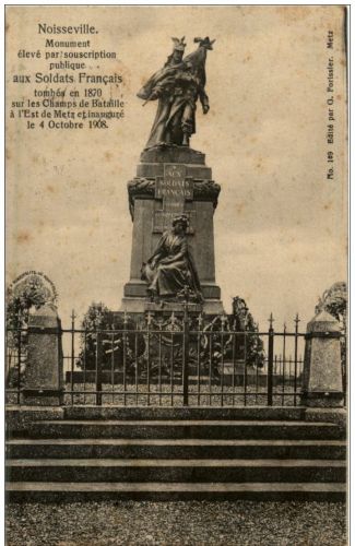 Noisseville - Monument eleve par souscription aux soldats Francais