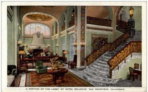 San Francisco - Lobby of Hotel Bellevue