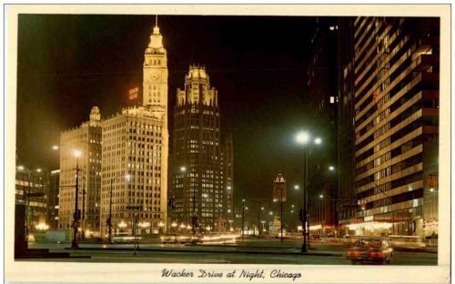 Chicago - Wacker Drive at Night