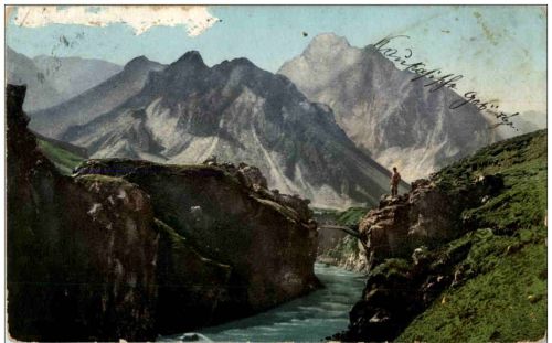 La route militaire de Georgie - La riviere Terek et le mont Sion