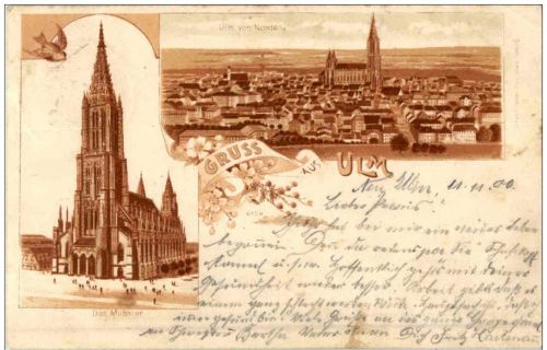 Gruss aus Ulm - Litho
