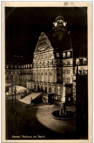 Kassel - Rathaus bei Nacht