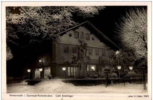 Garmisch - Winternacht Cafe Kneitinger