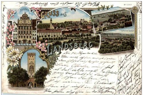 Gruss aus Landsberg - Litho