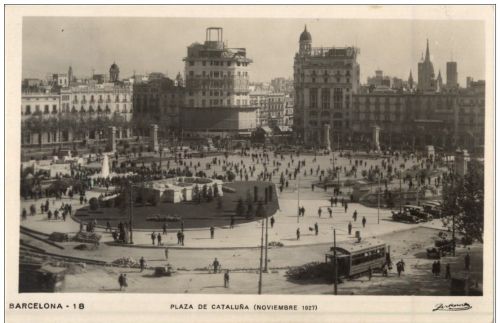 Barcelona - Plaza de Cataluna 1927