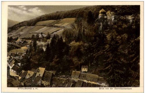 Stolberg a H. Blick von der Dornröschenbank