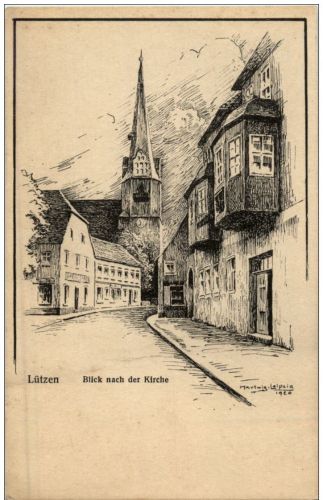 Lützen -Bblick nach der Kirche
