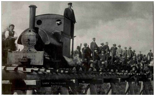 Locomotive for hauling firewood at Walhalla