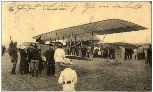 Armee belge - Un Aeroplane militaire - Feldpost