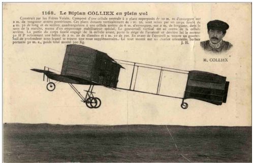 Le Biplan Colliex en plein vol
