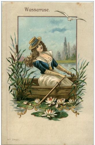 Frau - Wasserrose