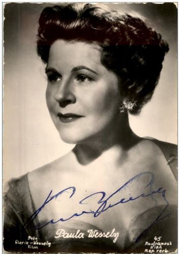 Paula Wessely - mit Autogramm