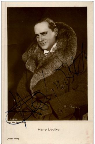 Harry Liedtke mit Autogramm